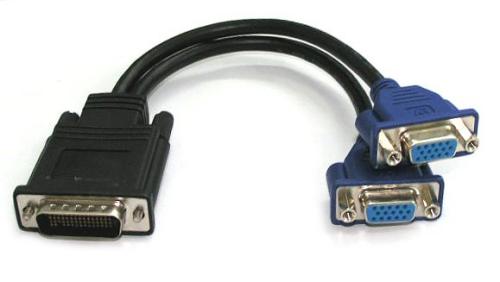 DMS-59 Pin M to 2xVGA F Short Cable